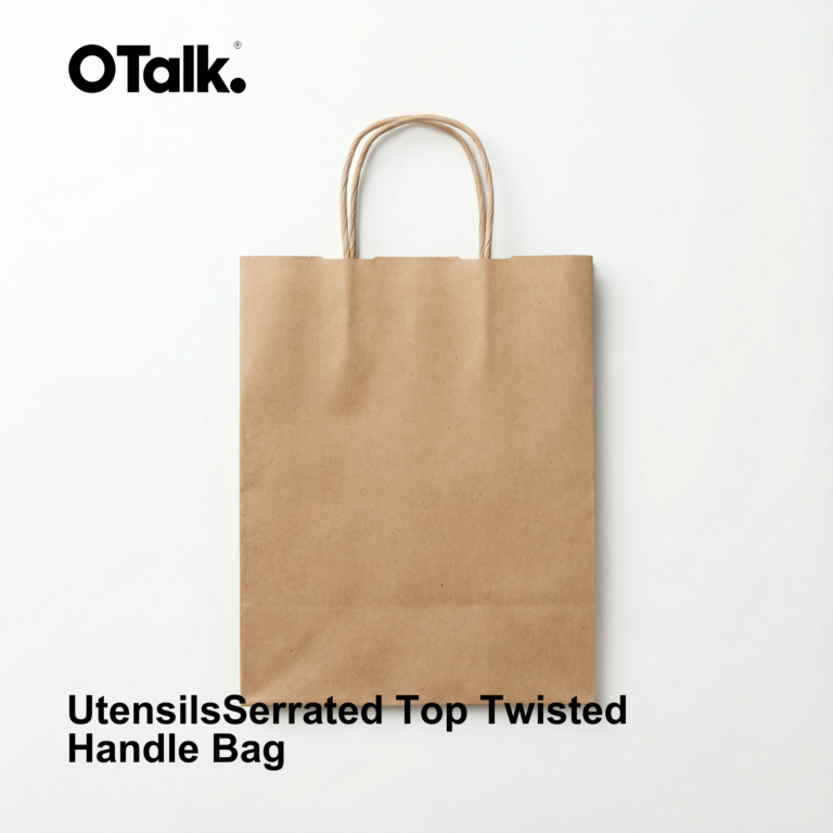 Serrated Top Twisted Handle Bag