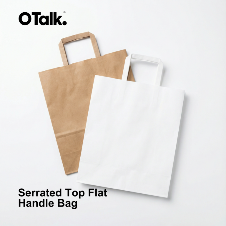 Serrated Top Flat Handle Bag
