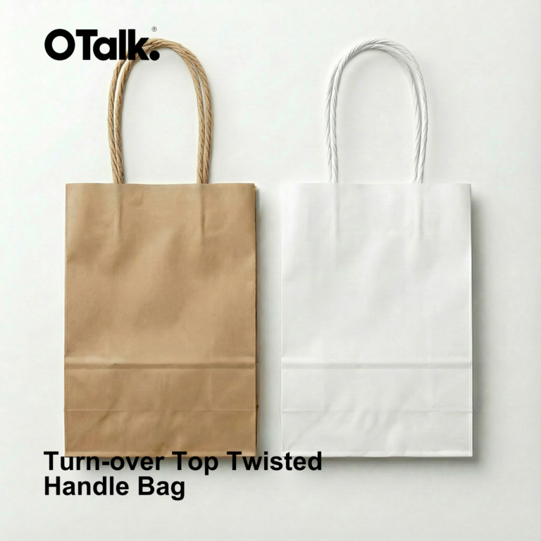 Turn-over Top Twisted Handle Bag